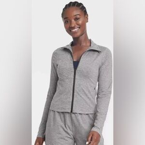 Women's Soft Stretch Full Zip Jacket - All In Motion Heathered ~ Gray